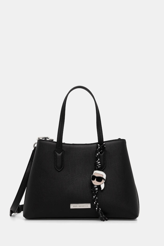 Karl Lagerfeld torebka IKON nie mieści A4 czarny B1W30003