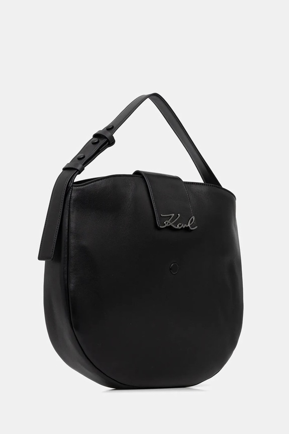 Karl Lagerfeld bőr táska K/SIGNATURE B1W30200 fekete SS26