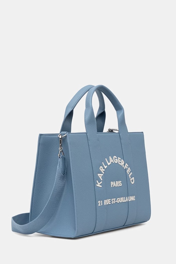 Karl Lagerfeld tote bag pentru femei cu imitație de piele K/RSG MD B1W30041 albastru SS26