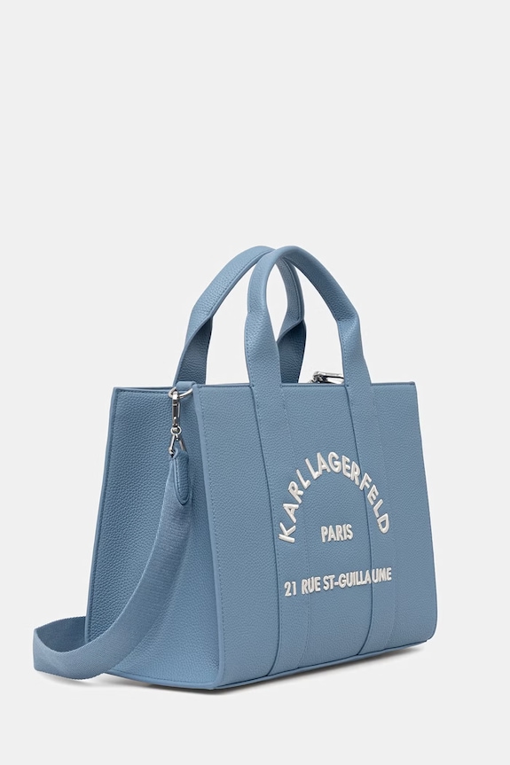 Karl Lagerfeld tote bag pentru femei cu imitație de piele K/RSG MD B1W30041 albastru SS26