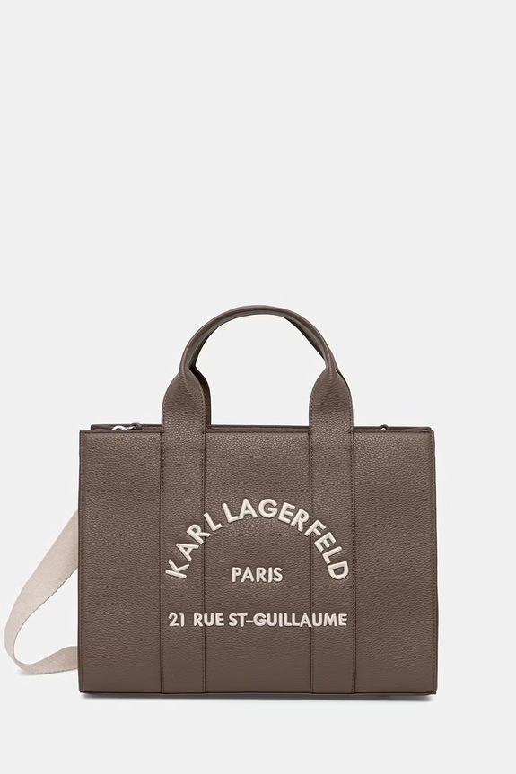 Karl Lagerfeld borsa shopper da donna in similpelle K/RSG MD marrone B1W30041