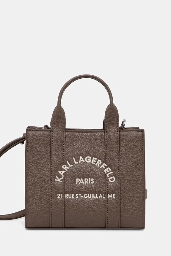 Karl Lagerfeld torebka tote damska z imitacji skóry K/RSG MN brązowy B1W30042