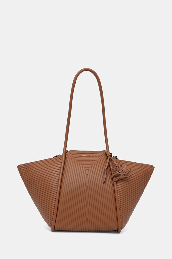 Torba Karl Lagerfeld K/WELLEN MD bez uzorka smeđa B1W30043