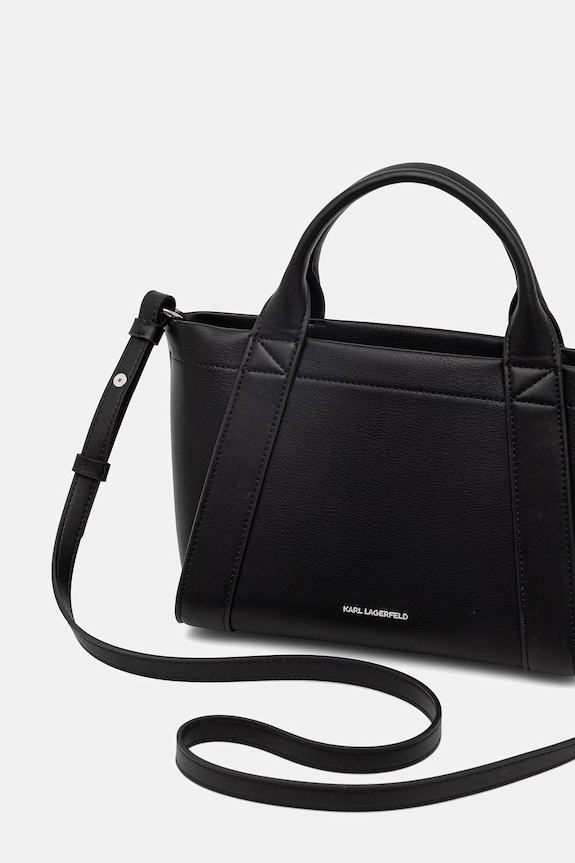 Doplňky Karl Lagerfeld crossbody kabelka dámská z imitace semiše K/VILLE B1W30067 černá