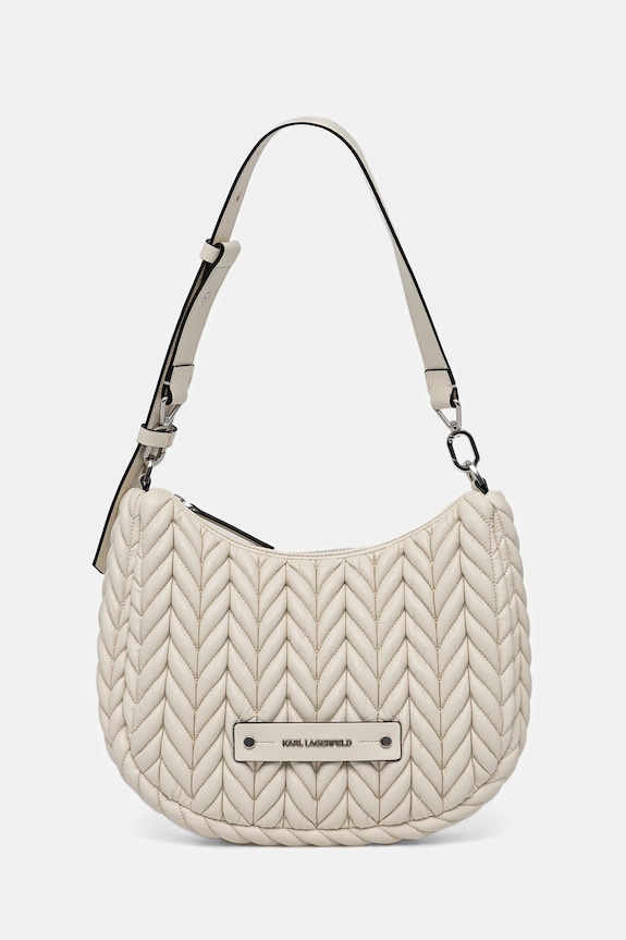 Τσάντα Karl Lagerfeld K/WEAVE απομίμηση λείου δέρματος μπεζ B1W30080