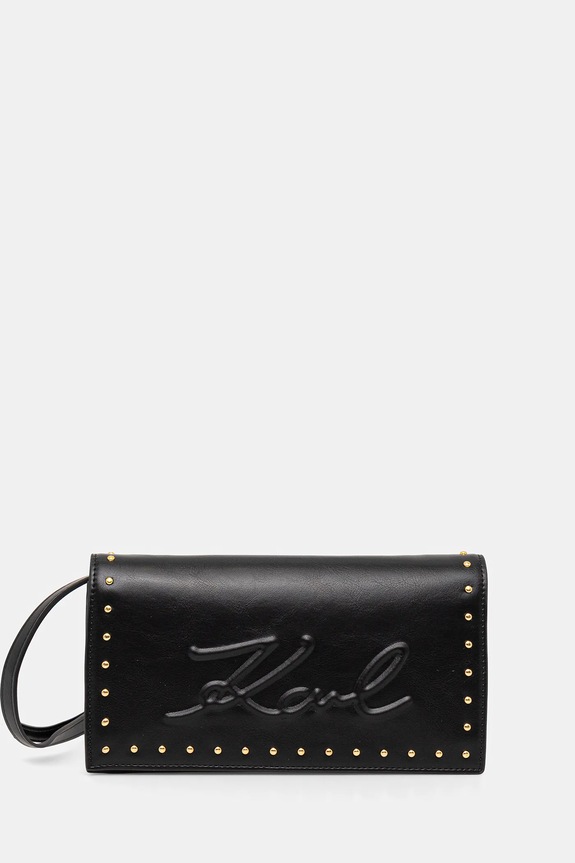 Torba Karl Lagerfeld K/VILLE natpis crna B1W32075