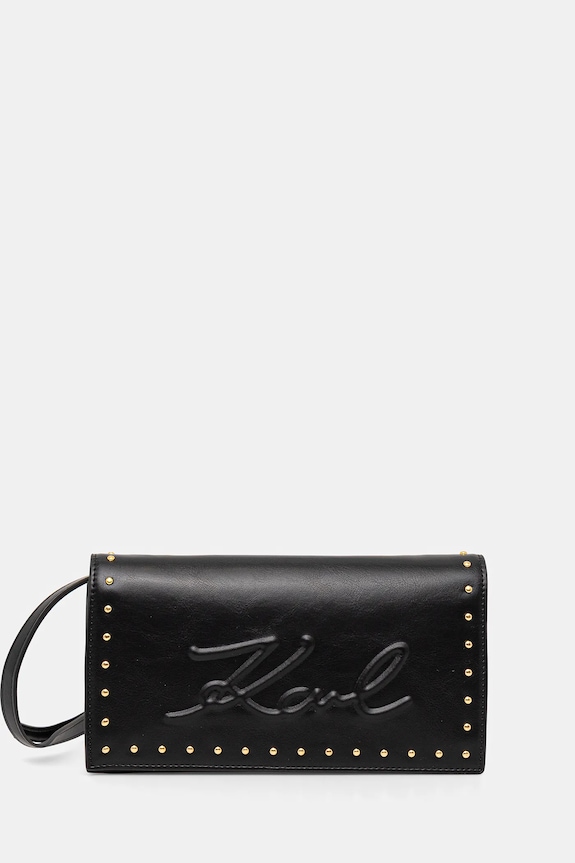 Torba Karl Lagerfeld K/VILLE natpis crna B1W32075