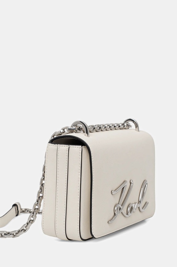 Karl Lagerfeld bőr táska K/SIGNATURE B1W30046 bézs SS26