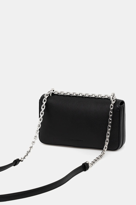 Αξεσουάρ Δερμάτινη τσάντα Karl Lagerfeld K/SIGNATURE B1W30046 μαύρο
