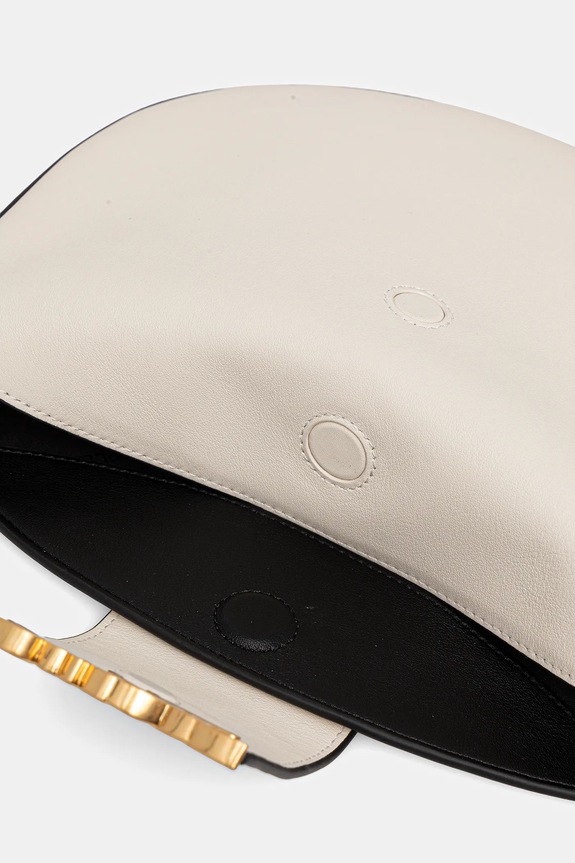 Δερμάτινη τσάντα Karl Lagerfeld K/SIGNATURE B1W30059 λευκό