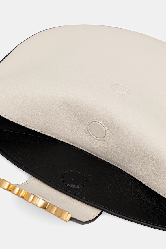 Δερμάτινη τσάντα Karl Lagerfeld K/SIGNATURE B1W30059 λευκό