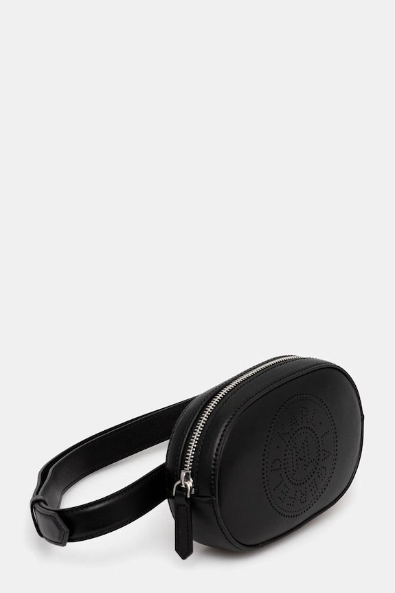 Karl Lagerfeld nerka skórzana K/CIRCLE B1W30075 czarny SS26