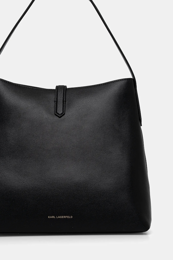 Αξεσουάρ Δερμάτινη τσάντα Karl Lagerfeld K/AUTOGRAPH B1W30096 μαύρο