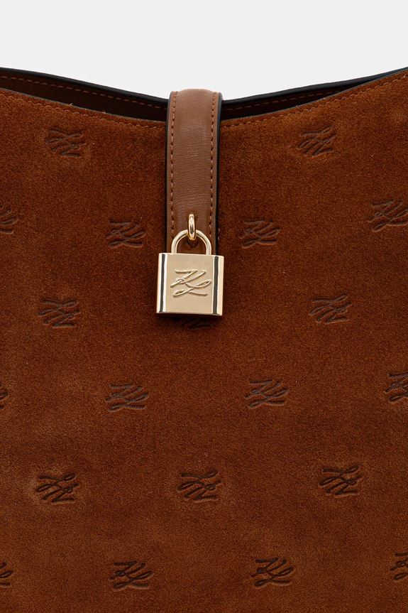 Dodaci Torba od brušene kože Karl Lagerfeld K/AUTOGRAPH B1W30105 smeđa