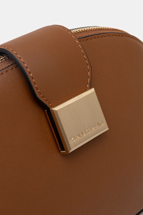 Kožna torba Karl Lagerfeld K/TRUNK smeđa B1W30124