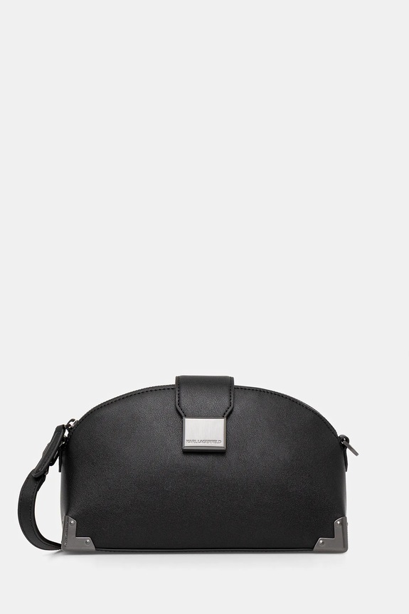 Kožna torba Karl Lagerfeld K/TRUNK bez uzorka crna B1W30124