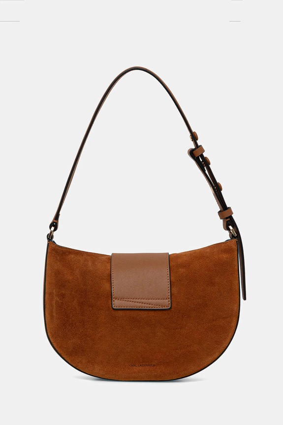Dodaci Torba od brušene kože Karl Lagerfeld K/SIGNATURE B1W30196 smeđa