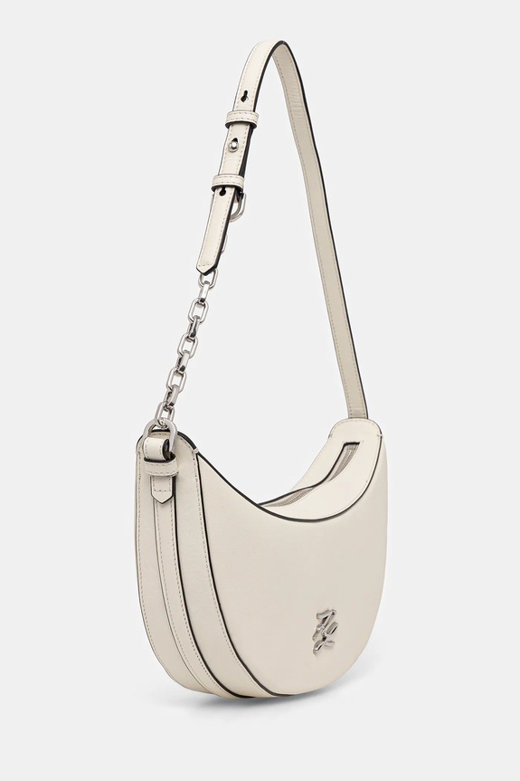 Kožna torba Karl Lagerfeld K/AUTOGRAPH B1W30236 bijela SS26