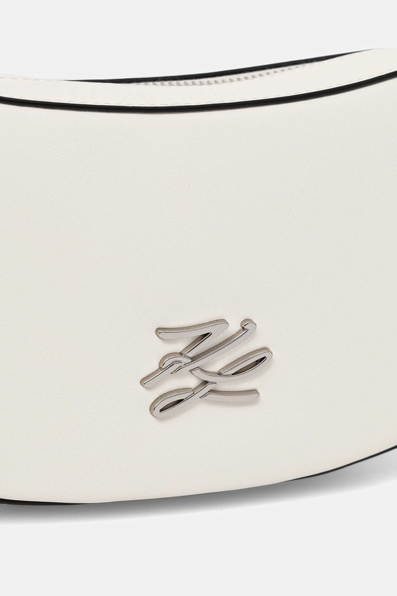 Kožna torba Karl Lagerfeld K/AUTOGRAPH bijela B1W30236