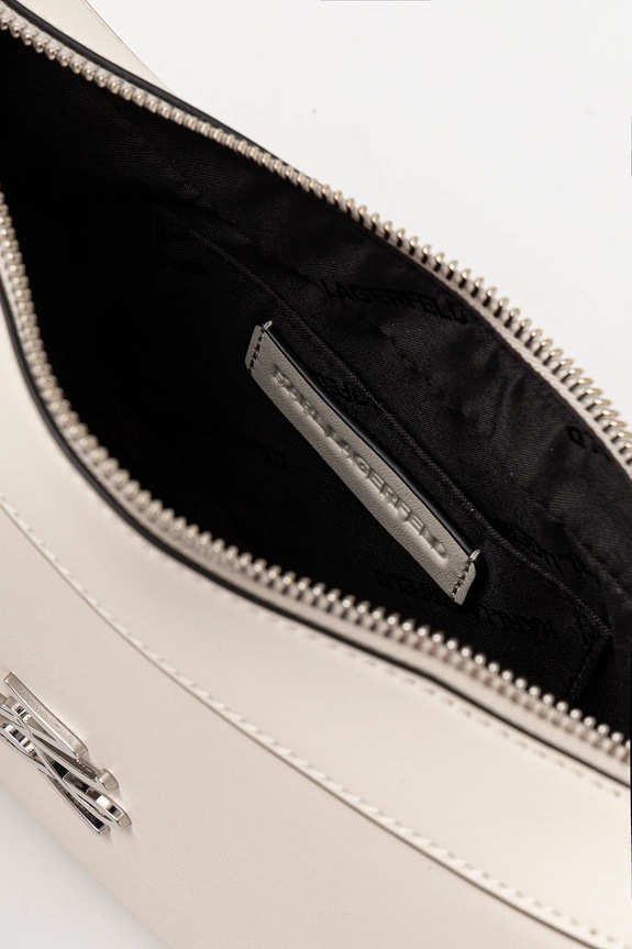 Kožna torba Karl Lagerfeld K/AUTOGRAPH B1W30236 bijela