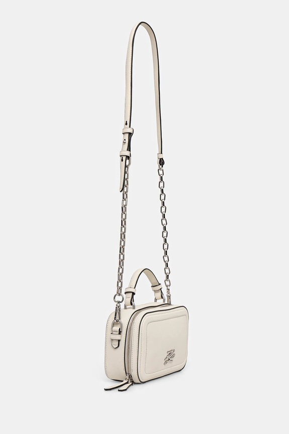 Kožna torba Karl Lagerfeld K/AUTOGRAPH B1W30269 bijela SS26