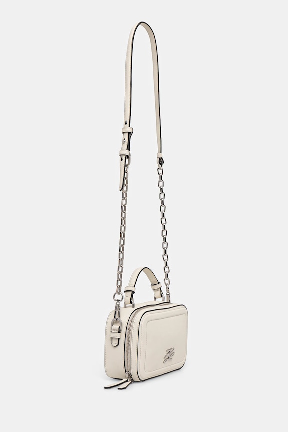 Kožna torba Karl Lagerfeld K/AUTOGRAPH B1W30269 bijela SS26