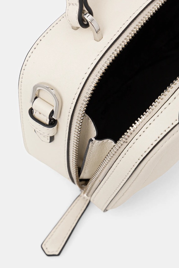 Kožna torba Karl Lagerfeld K/AUTOGRAPH bijela B1W30269