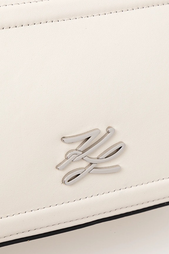 Kožna torba Karl Lagerfeld K/AUTOGRAPH B1W30269 bijela