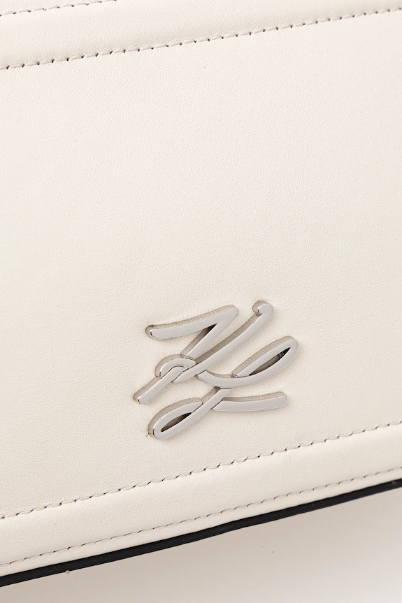 Kožna torba Karl Lagerfeld K/AUTOGRAPH B1W30269 bijela