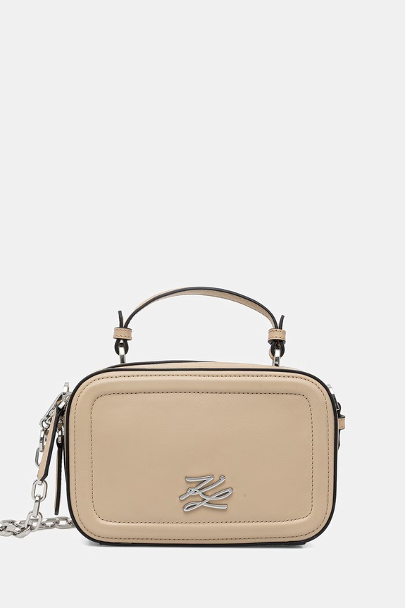 Karl Lagerfeld сумка крос-боді жіноча шкіряна K/AUTOGRAPH бежевий B1W30269
