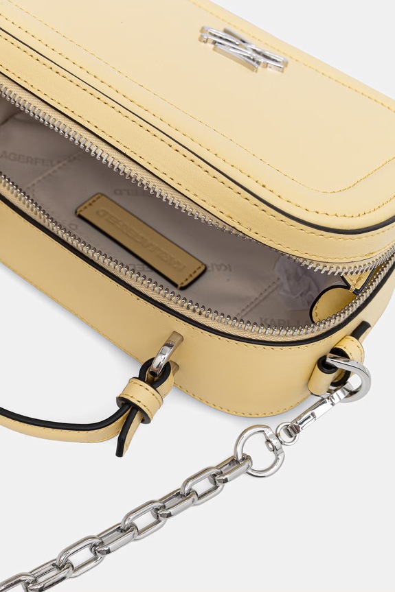 Karl Lagerfeld crossbody kabelka dámská kožená K/AUTOGRAPH žlutá B1W30269