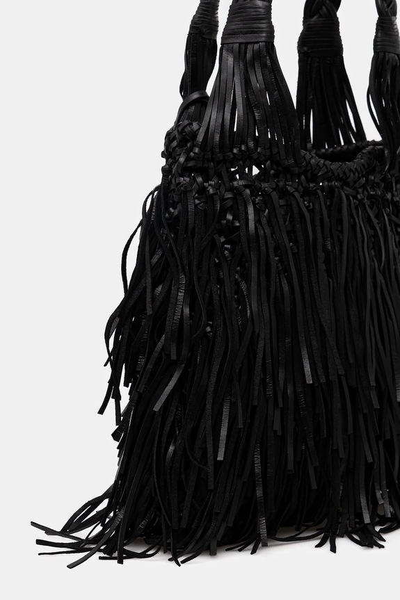 Kožna torba Karl Lagerfeld K/WEAVE crna B1W30275