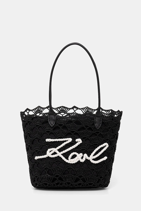 Kabelka Karl Lagerfeld K/SIGNATURE nášivka čierna B1W46094
