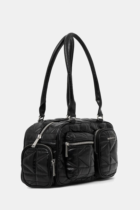 Kožená kabelka Karl Lagerfeld K/KUILT B1W30089 čierna SS26
