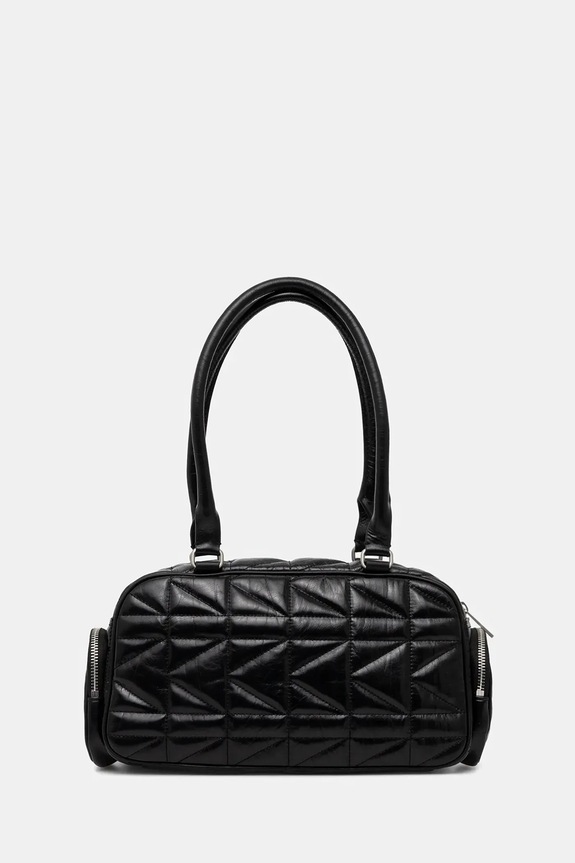 Doplnky Kožená kabelka Karl Lagerfeld K/KUILT B1W30089 čierna