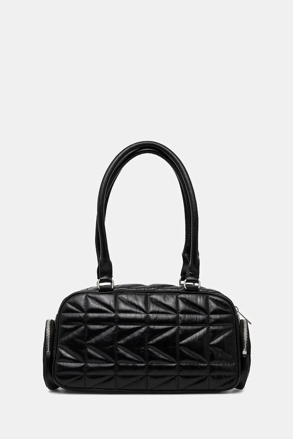 Doplnky Kožená kabelka Karl Lagerfeld K/KUILT B1W30089 čierna