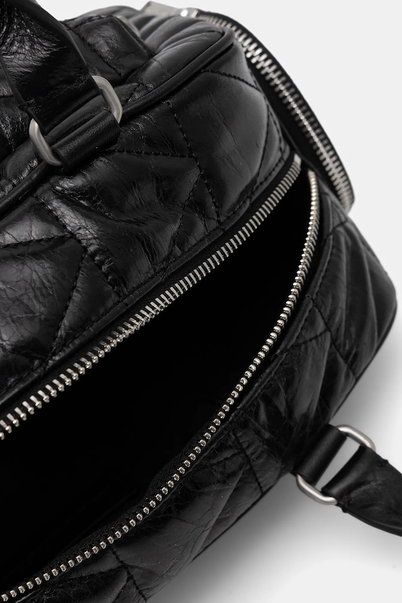 Kožená kabelka Karl Lagerfeld K/KUILT B1W30089 čierna