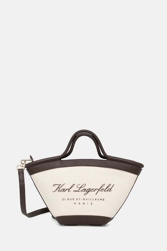 Karl Lagerfeld torebka K/HOTEL tekstylny beżowy B1W46067