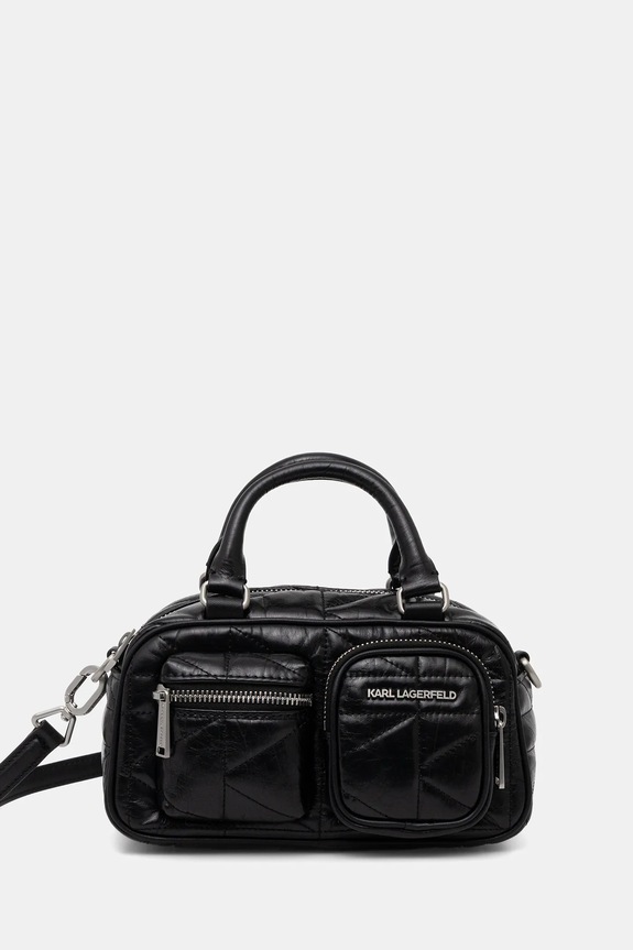 Karl Lagerfeld torebka K/KUILT skóra licowa czarny B1W30090