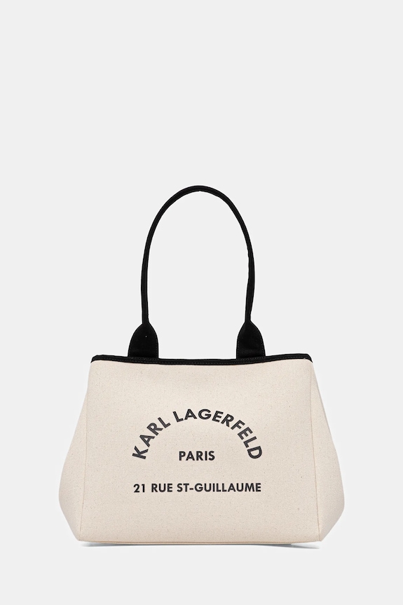 Karl Lagerfeld pamut táska K/RSG textil bézs B1W50010