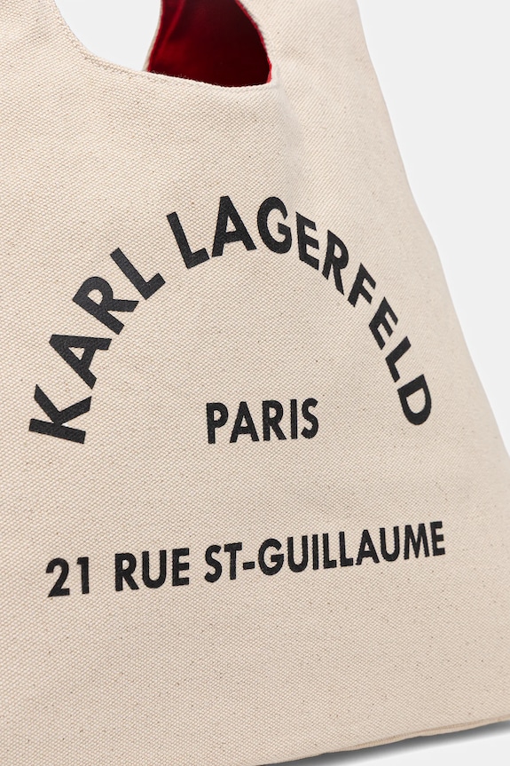 Βαμβακερή τσάντα Karl Lagerfeld K/RSG μπεζ B1W50015