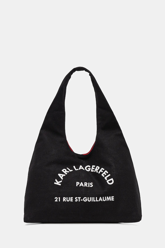 Βαμβακερή τσάντα Karl Lagerfeld K/RSG υφασμάτινο μαύρο B1W50015
