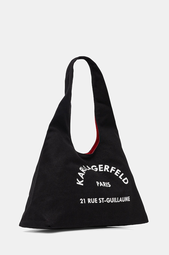 Βαμβακερή τσάντα Karl Lagerfeld K/RSG B1W50015 μαύρο SS26