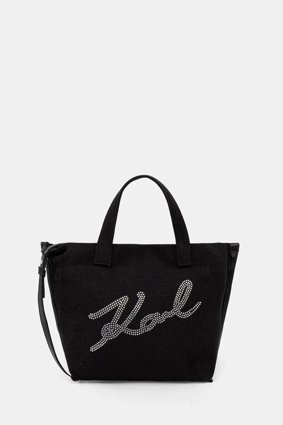 Torba Karl Lagerfeld K/SIGNATURE natpis crna B1W50027