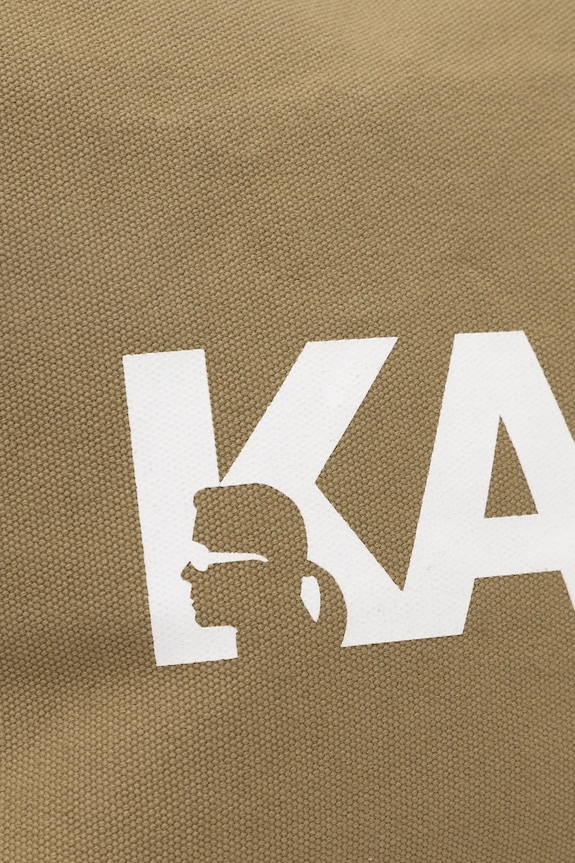 Bavlněná kabelka Karl Lagerfeld K/ESSENTIAL zelená B1W50050
