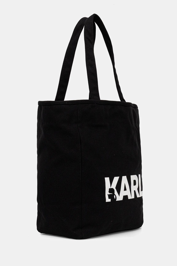 Bombažna torba Karl Lagerfeld K/ESSENTIAL B1W50050 črna SS26
