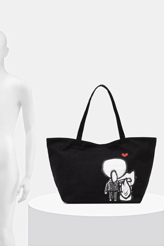 Bavlněná kabelka Karl Lagerfeld IKON B1W50052