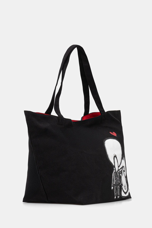Bavlněná kabelka Karl Lagerfeld IKON B1W50052 černá SS26