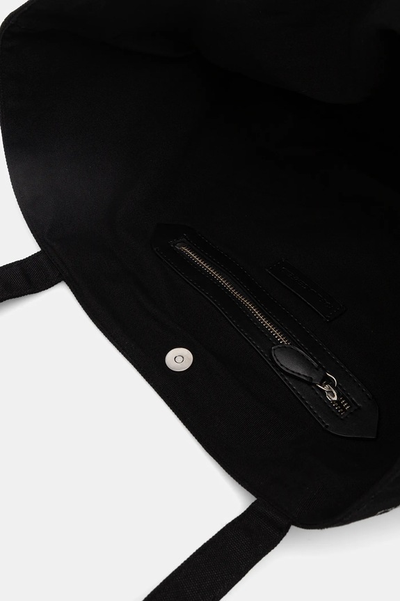 Βαμβακερή τσάντα Karl Lagerfeld IKON B1W50053 μαύρο