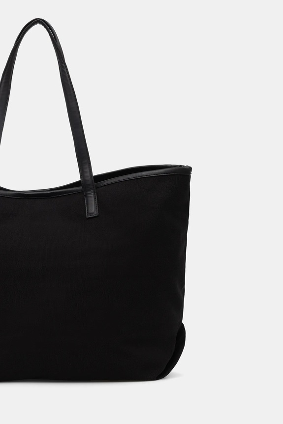 Αξεσουάρ Βαμβακερή τσάντα Karl Lagerfeld K/ESSENTIAL B1W50059 μαύρο
